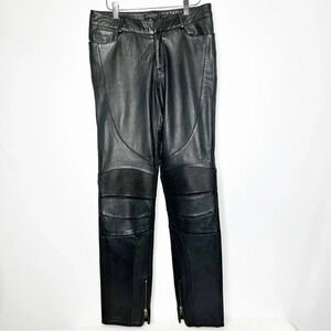 LaMarque Leather Lined Moto Style Pants Size 8